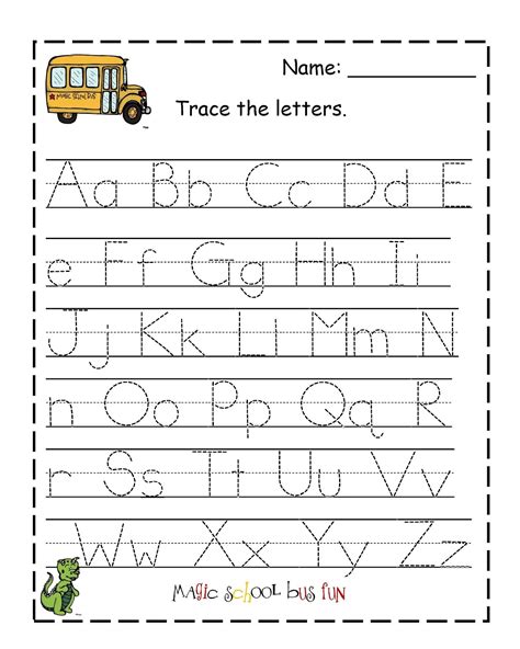 Free Printable Preschool Worksheets Tracing Letters.